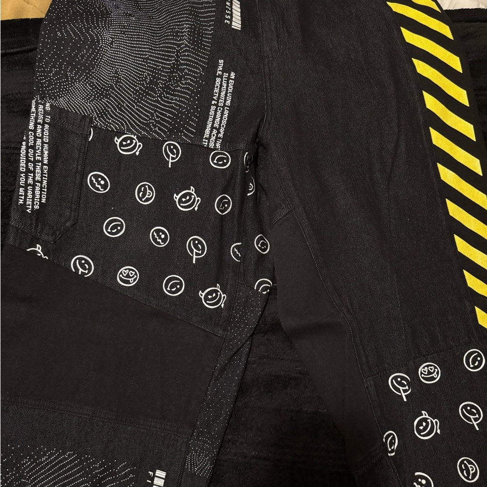 Black Graphic Print Pants